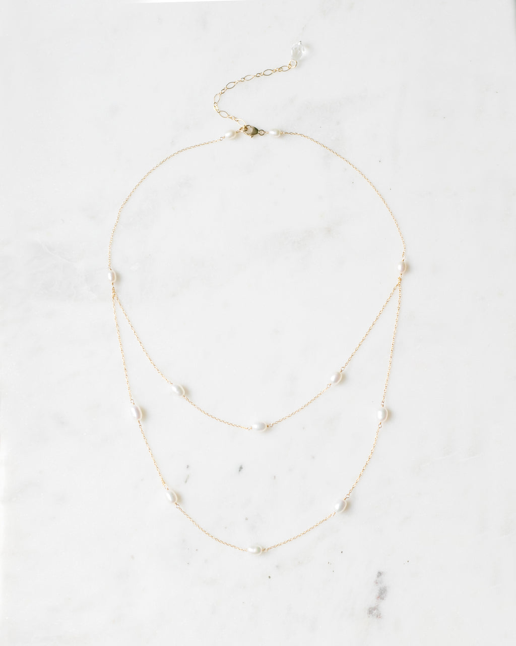 Dainty Pearl Layered Necklace – Atelier Elise