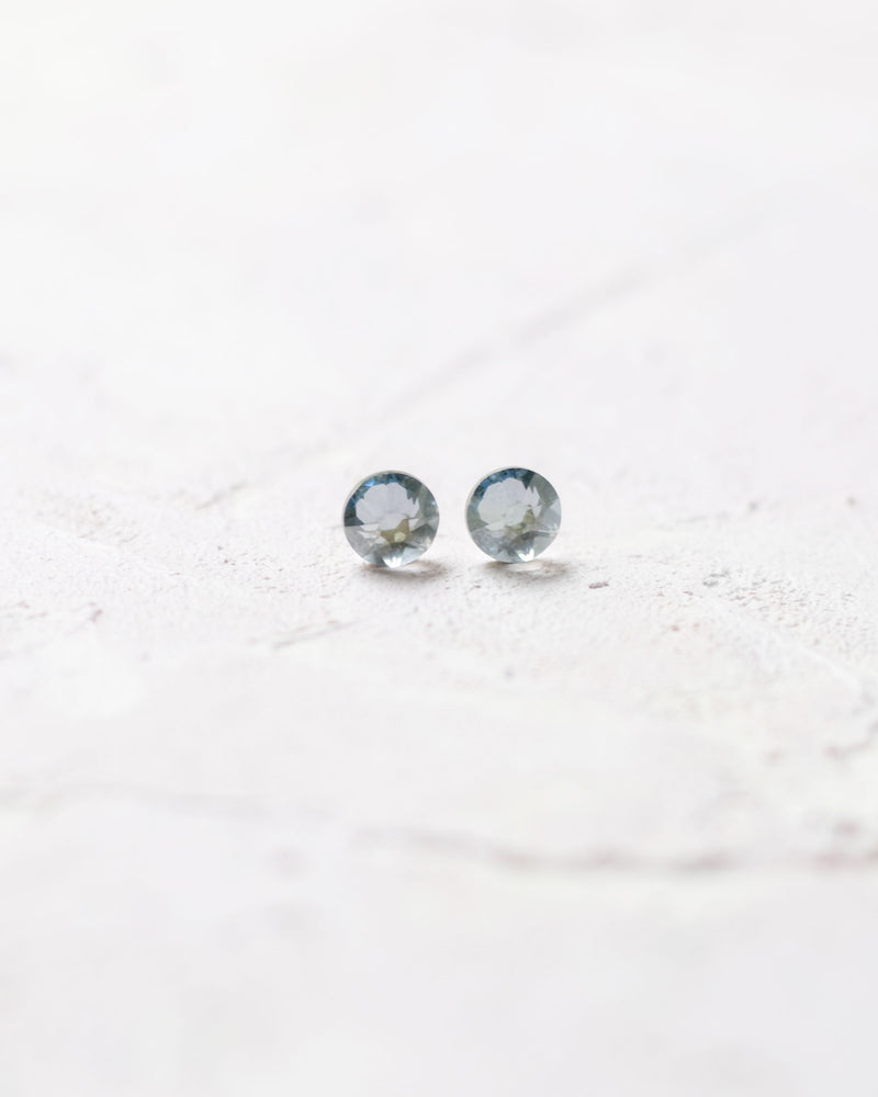 Close product view of the Starry Eyed Bridesmaid Earrings in air blue.