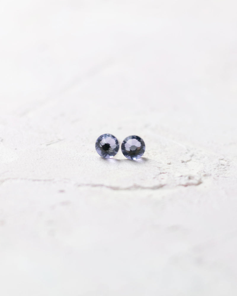 Close product view of the Starry Eyed Bridesmaid Earrings in lavender.
