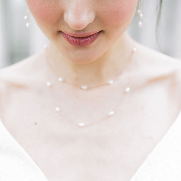 Dainty Pearl Necklace – Gemelli Jewelry