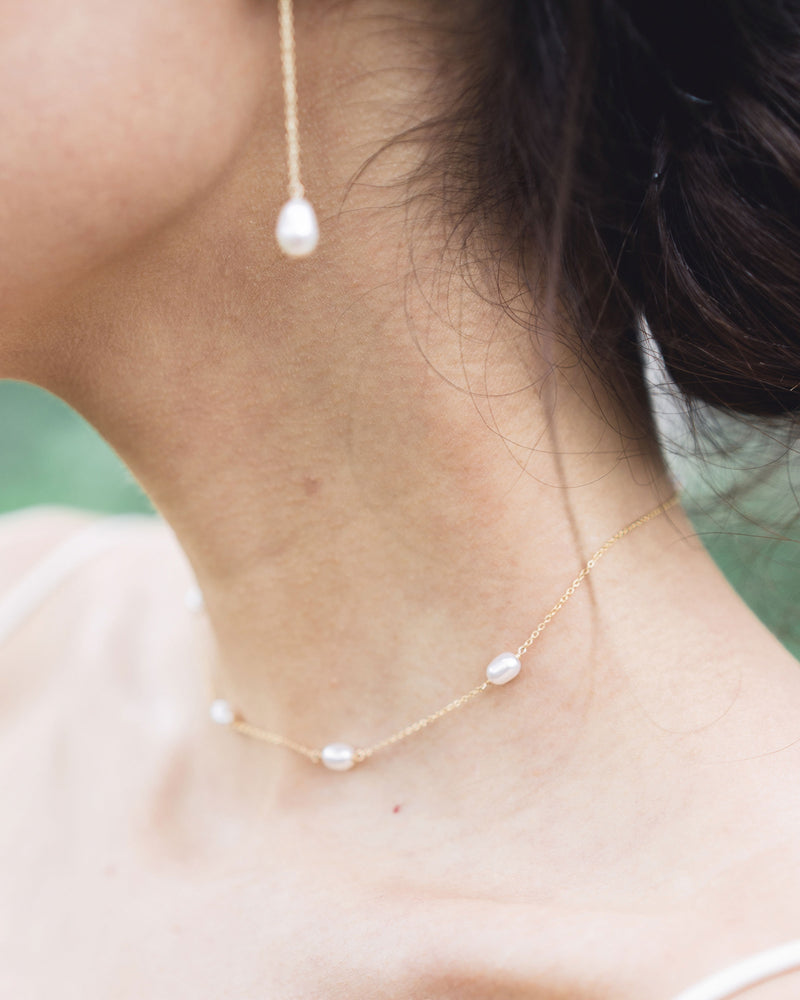 Dainty Pearl Necklace – Atelier Elise