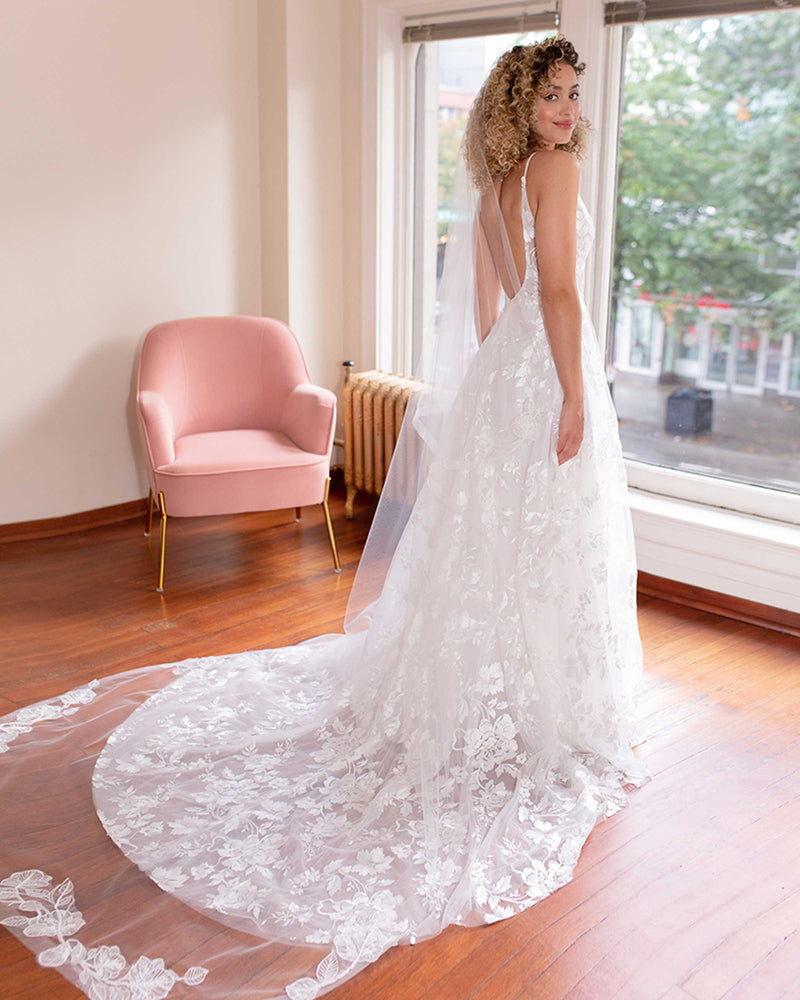 Zinnia Cathedral Veil Atelier Elise Zinnia Cathedral Veil Atelier Elise